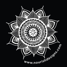 Load image into Gallery viewer, Product Image of the White Mandala Design on a Vinyl window sticker