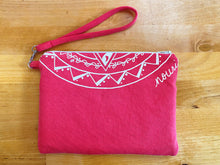 Load image into Gallery viewer, Product Image : Upcycled Nourish Clutch - Coral with White Mandala - Back View