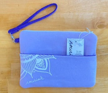 Upcycled Nourish Medium Sized Clutch - lavender (10 meals)