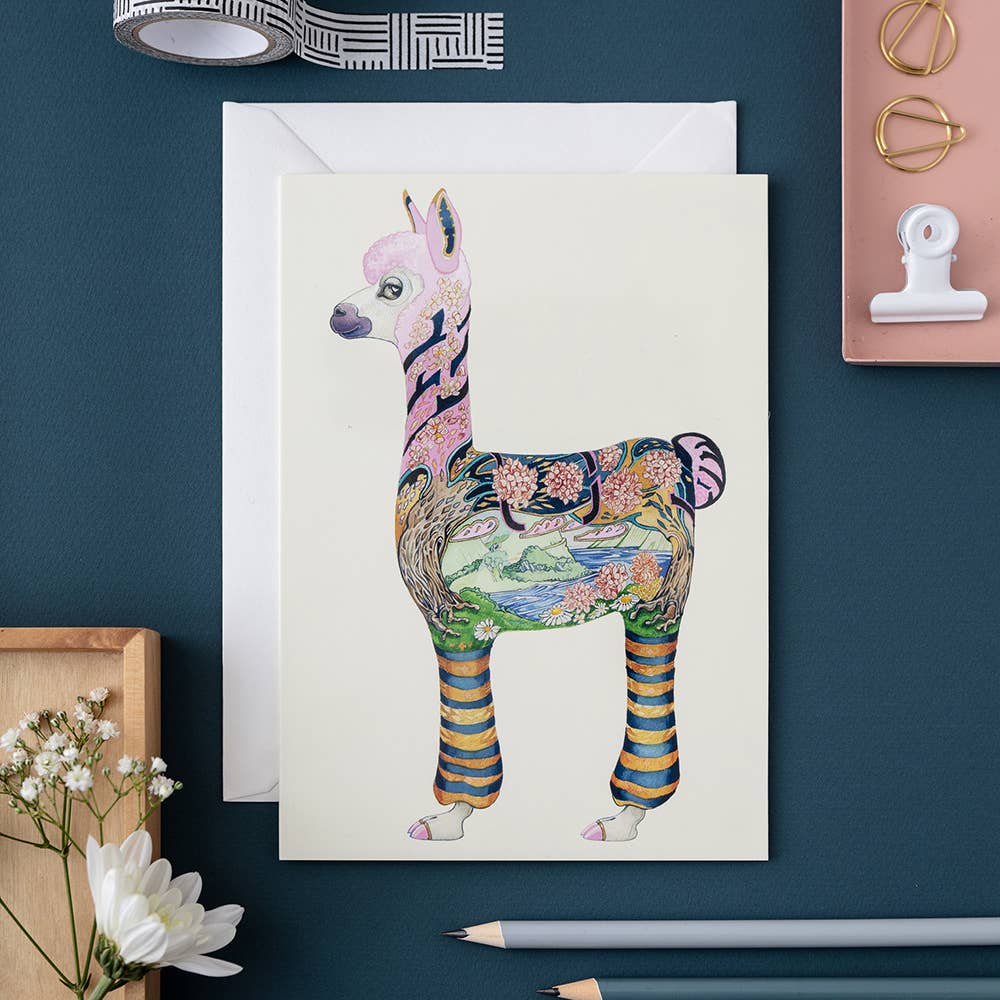Alpaca Greetings Card 