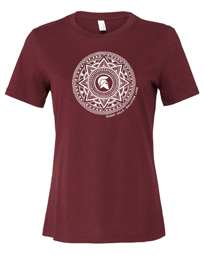 BH-BL Women's Crew Tee: Maroon (provides 12 meals)