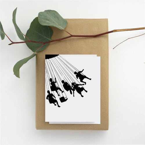 Product Image:  Amusement Swings Greeting Card  