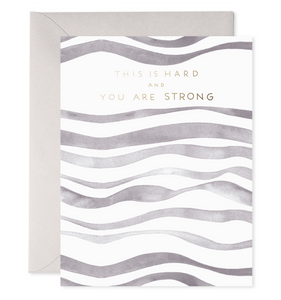 Grey Waves - Thinking of you Sympathy - Condolence Card