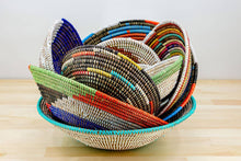 Load image into Gallery viewer, Sustainable Woven Sweet Grass bowl, multi-color (provides 6 meals)