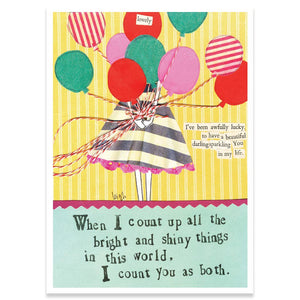 BRIGHT AND SHINY THINGS | CURLY GIRL BIRTHDAY CARD: None