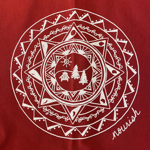 Detail of ADK Mandala Design on Kitchen Towel